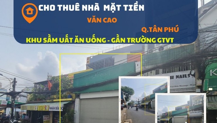 Cho thuê nhà Mặt Tiền Văn Cao 82m2, 30 triệu, gần ngã tư